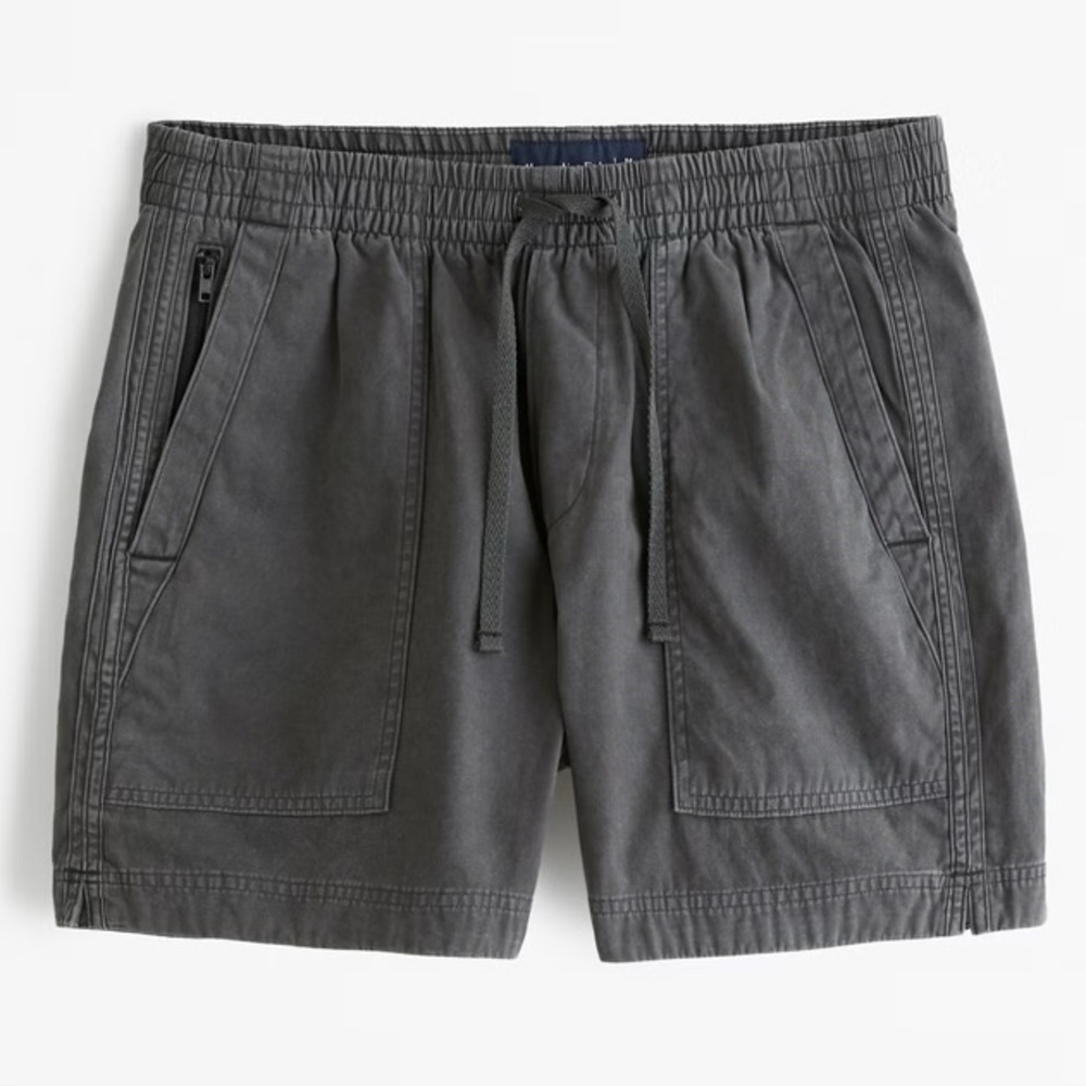 Abercrombie & Fitch Gray Drawstring Men's Shorts